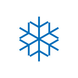 snowflake sign blue icon isolated vector image