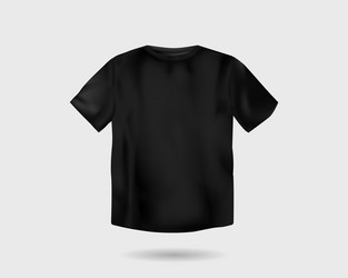 black tshirt template fashionable unisex short vector image