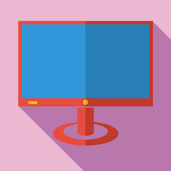 Modern flat design concept icon monitor tv vector