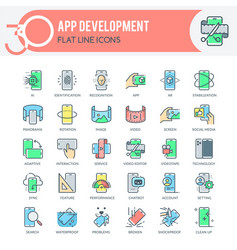 app development icons vector image