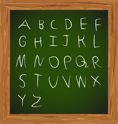 Chalk hand drawing alphabet design vector