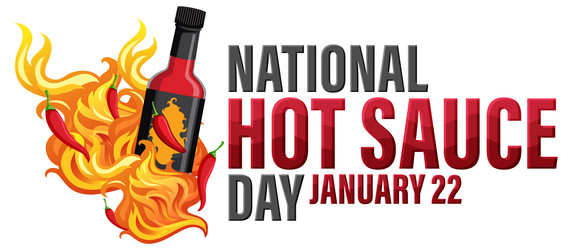 national hot sauce day banner design vector image