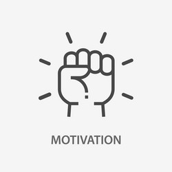 motivation line icon on white background vector image