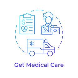 get medical care blue gradient concept icon vector image