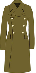 Military winter coat vector