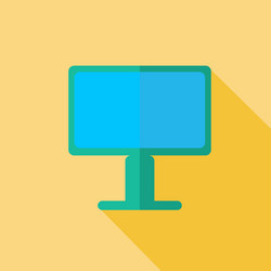 modern flat design concept icon monitor tv vector image