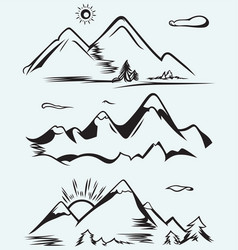 mountain range vector image