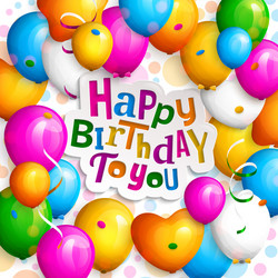 happy birthday greeting card vector image