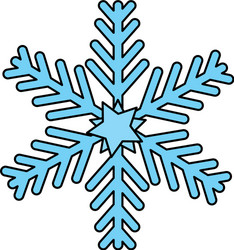 Merry christmas snowflake decorative vector