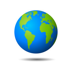 earth globe icon on white background vector image