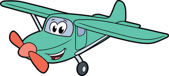 cute smiling plane vector image