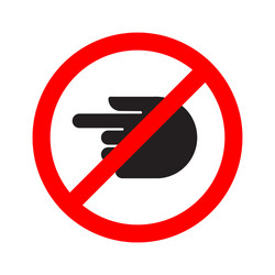 turn forbidden sign hand vector image