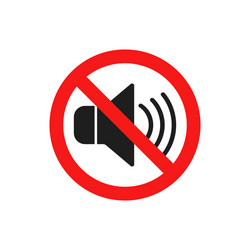 no sound bq icon flat vector image