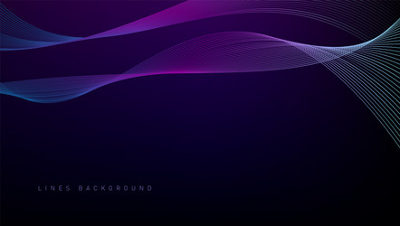 3d gradient glowing lines wave futuristic back vector image