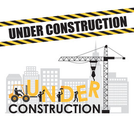 under construction design vector image