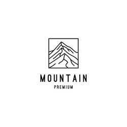 Mountain logo design vector