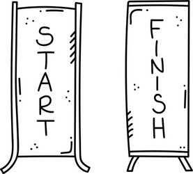 start and finish banner vector image