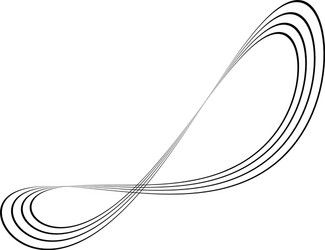 Infinity symbol multiple thin black lines vector