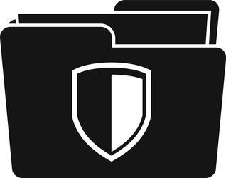 protected folder icon simple style vector image