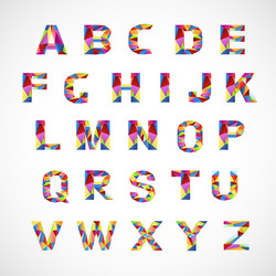 creative colorful alphabet set vector image