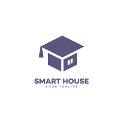 smart house logo vector image