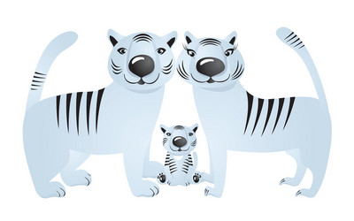 white tigers vector