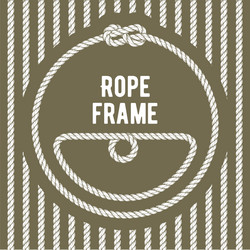 retro round rope frame with knot vector image