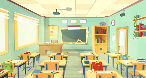 school classroom interior university college vector