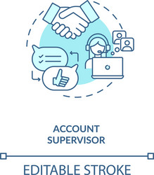 account supervisor concept icon vector image