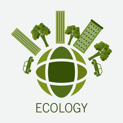 Ecology digital design vector