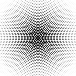 radial gradient halftone dots background vector image