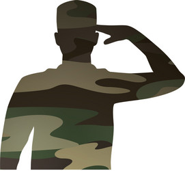 Military figure avatar camouflage isolated icon vector