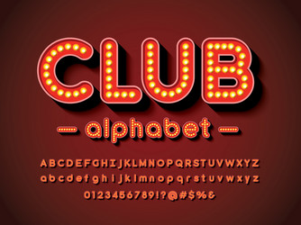 lightbulb font vector image