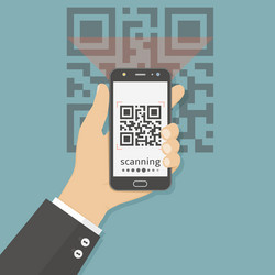 flat concept for scanning qr vector image