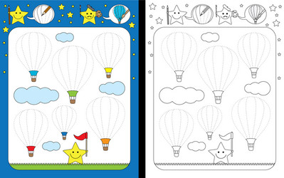 Preschool worksheet vector