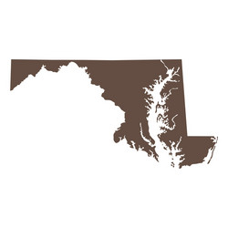 map of the us state maryland vector image