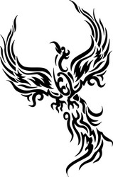 mythical phoenix bird vector image