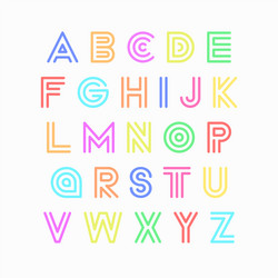 colorful striped funky font english vector image