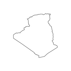 algeria map silhouette vector image