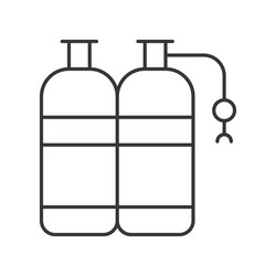 diving oxygen tank outline icon vector image