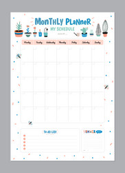 Scandinavian weekly and daily planner vector