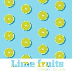 seamless pattern with fresh limes vector image