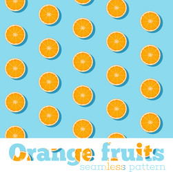 seamless pattern with fresh oranges vector image