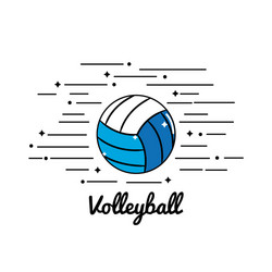 symbol volleyball play icon vector image