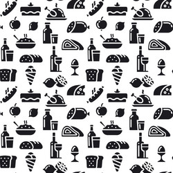 grocery seamless pattern vector image