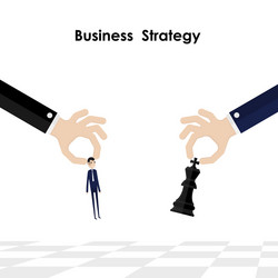 businessmanhands and king chess symbol vector image