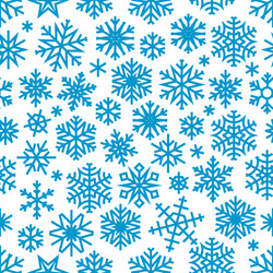 christmas background with blue snowflakes vector image