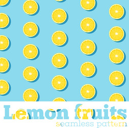 seamless pattern with fresh lemons vector image