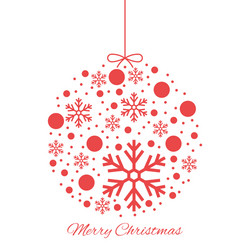 merry christmas ball ornament vector image