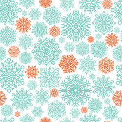 Snowflake seamless pattern vector